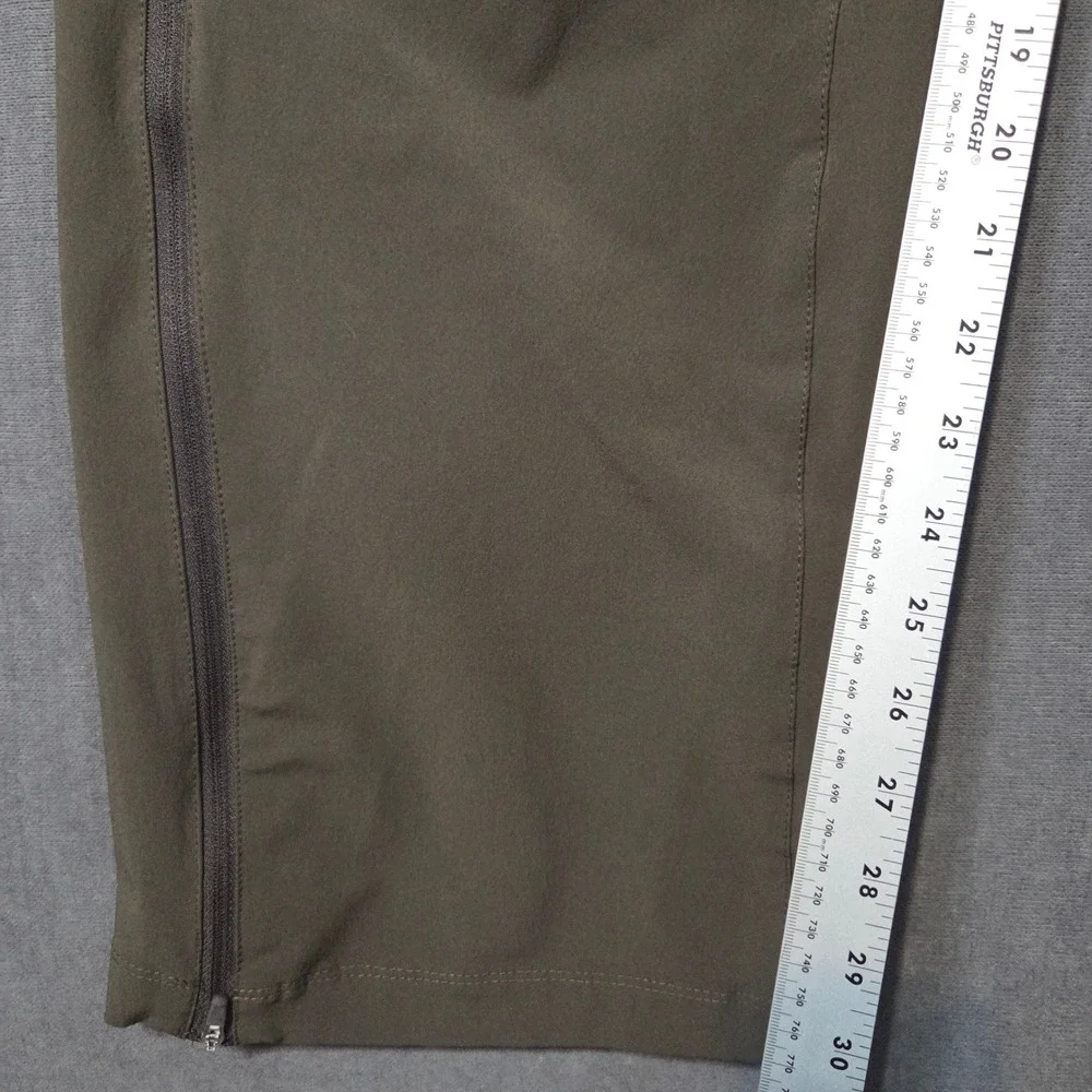 Nike Hiking Pants Womens XL Olive Green Fit Dry Belted Outdoor Trousers